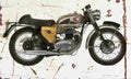 BSA A65 1966 Aged Vintage A4 Photo Print