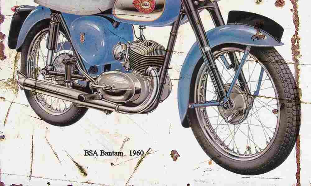 BSA Bantam 1960 Aged Vintage A4 Photo Print