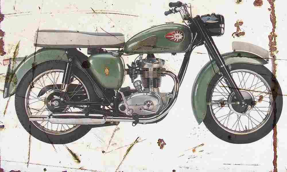 BSA C15 1959 Aged Vintage A4 Photo Print