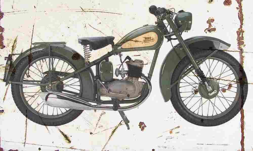 BSA D1 Bantam 1949 Aged Vintage A4 Photo Print