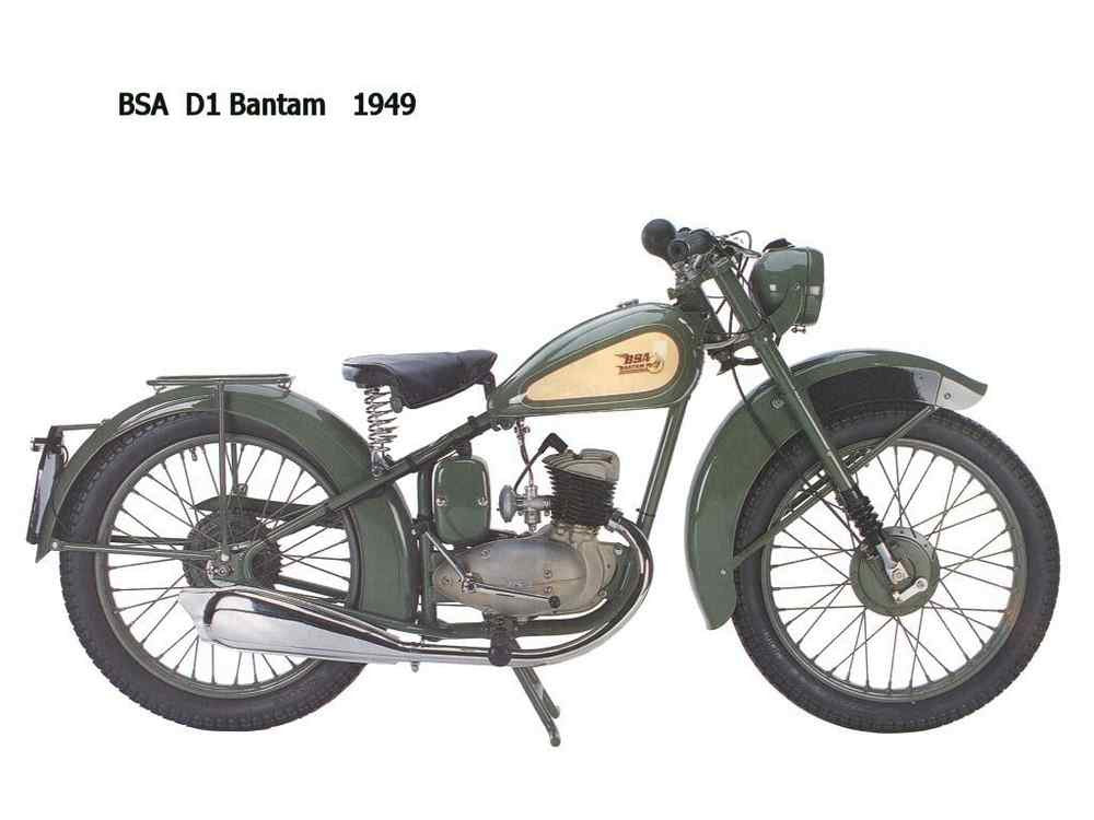BSA D1 Bantam 1949 motorbike A4 Photo Print
