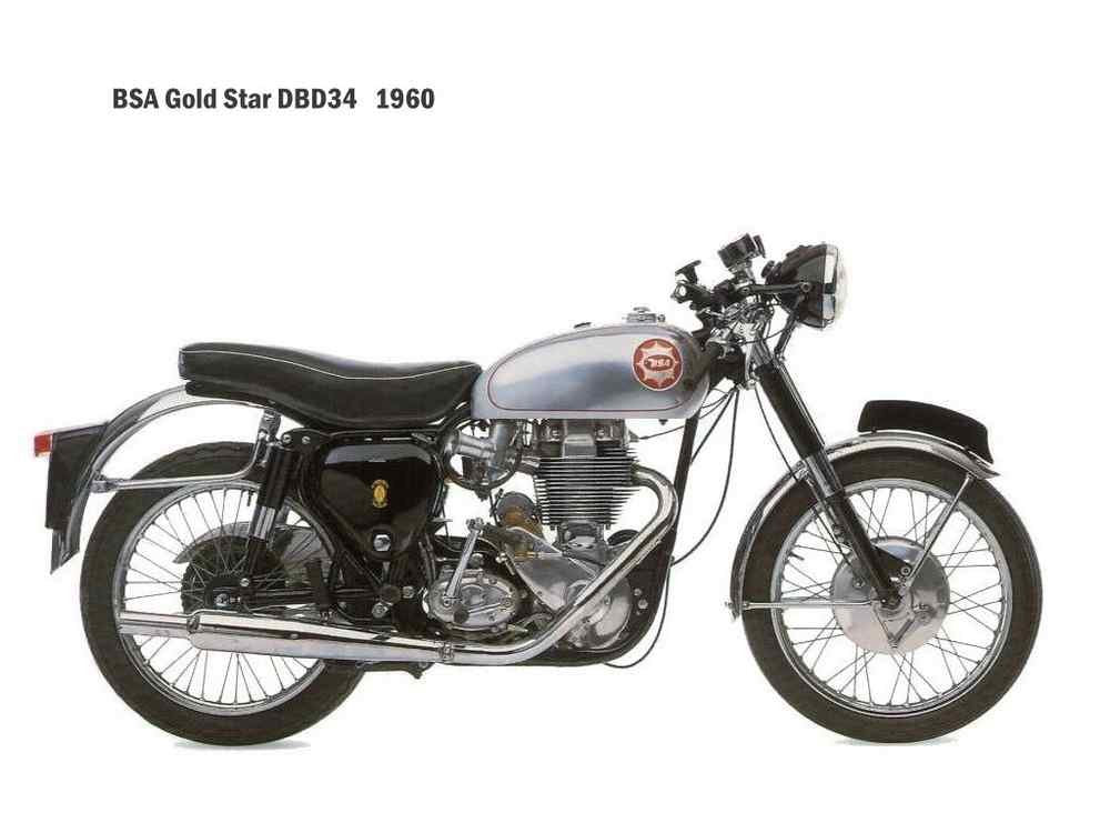 BSA GoldStar DBD34 1960 motorbike A4 Photo Print