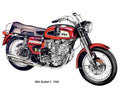 BSA Rocket3 1969 ghosted motorbike A4 Photo Print