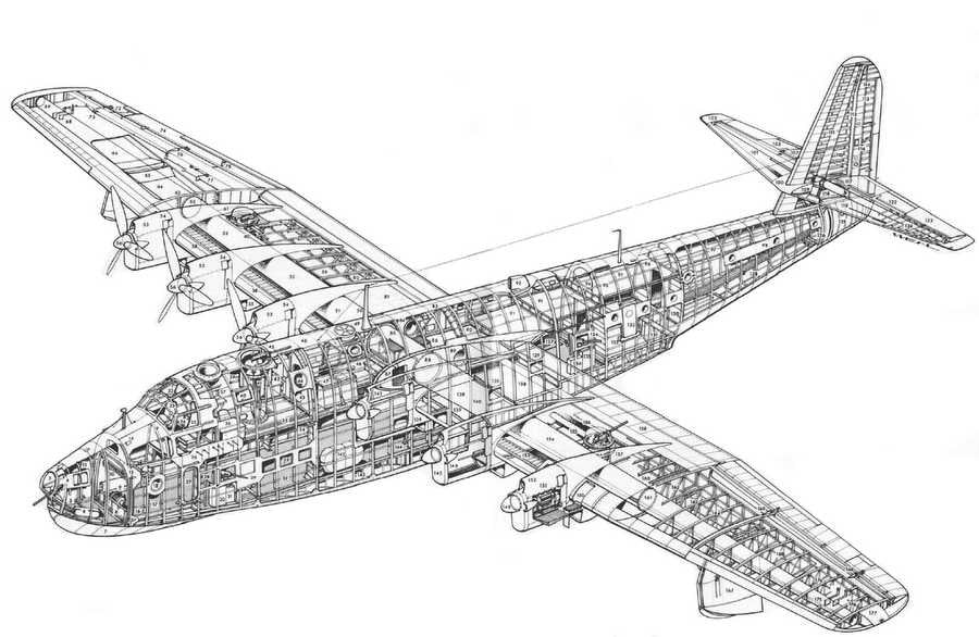 BV 222 cutaway A4 Photo Print