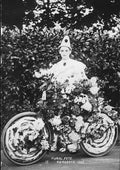 BW Large Artwork Kent Ramsgate Floral Fete Man As Pierrot Clown Decorated Bicycle 1907 SHARP A4 Photo Print