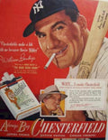 Babe Ruth Chesterfield Vintage Retro Advert Ads A4 Photo Print