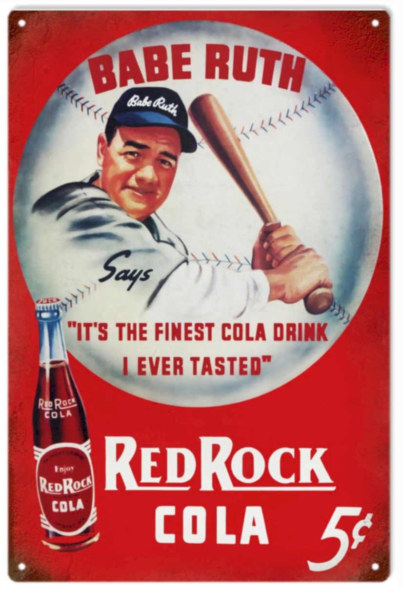 Babe Ruth Cola Vintage Retro Advert Ads A4 Photo Print