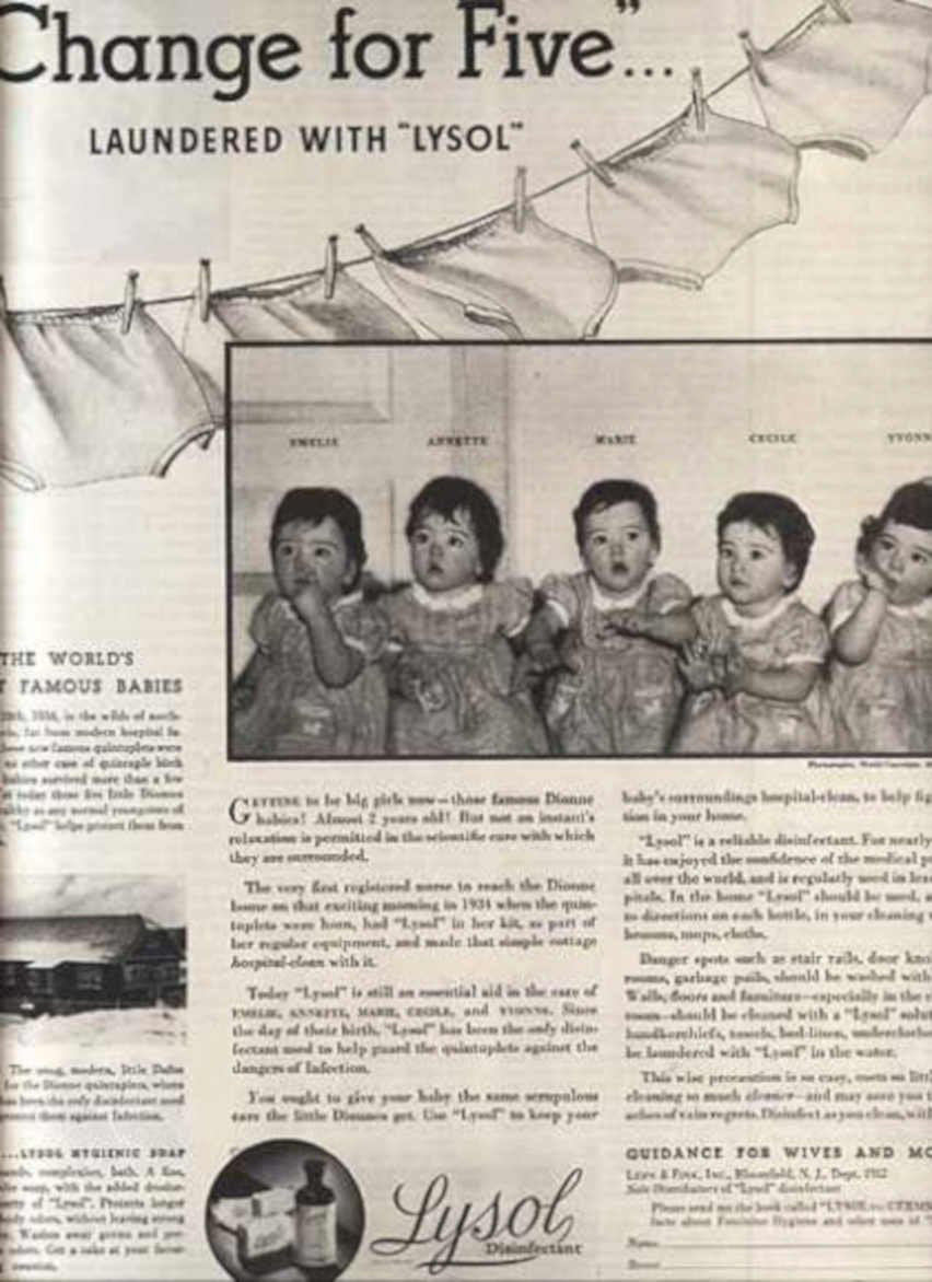 Babies Laundry Lysol Vintage Retro Advert Ads A4 Photo Print