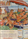 Babies Sunset Ship Vintage Retro Advert Ads A4 Photo Print