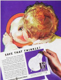 Baby Bulb Twinkle Vintage Retro Advert Ads A4 Photo Print