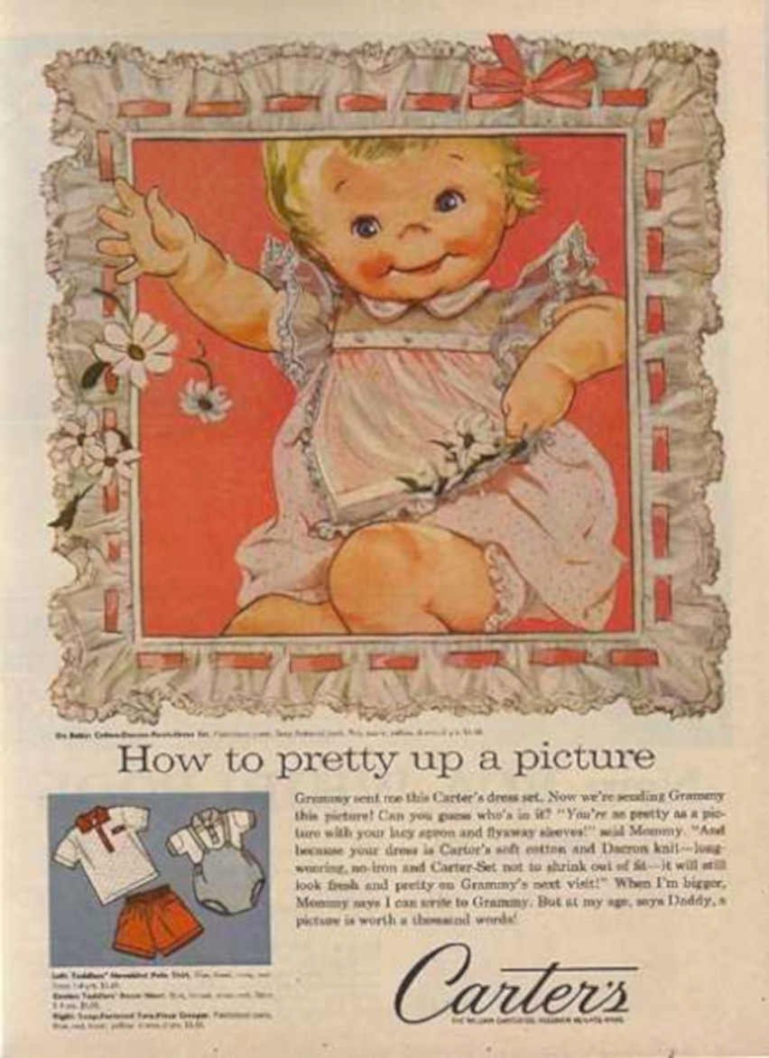 Baby Carter Dress Vintage Retro Advert Ads A4 Photo Print