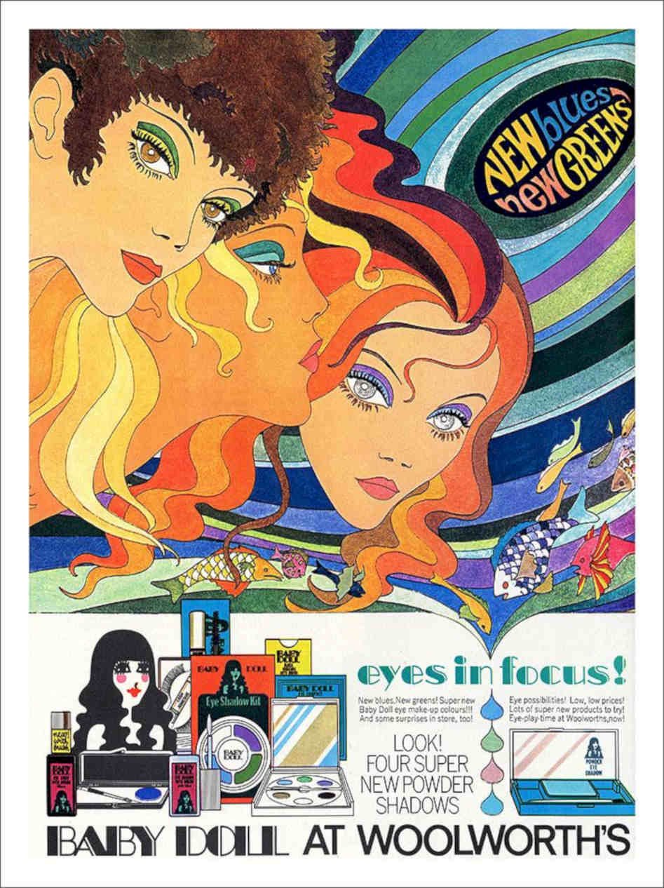 Baby Doll Cosmetics Vintage Retro Advert Poster A4 Photo Print