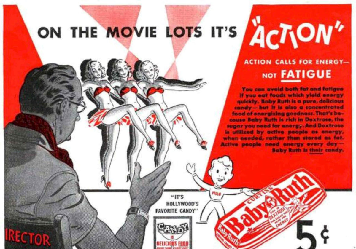 Baby Ruth Candy 2 Vintage Retro Advert Poster A4 Photo Print