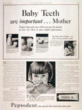 Baby Teeth Pepsodent Vintage Retro Advert Ads A4 Photo Print