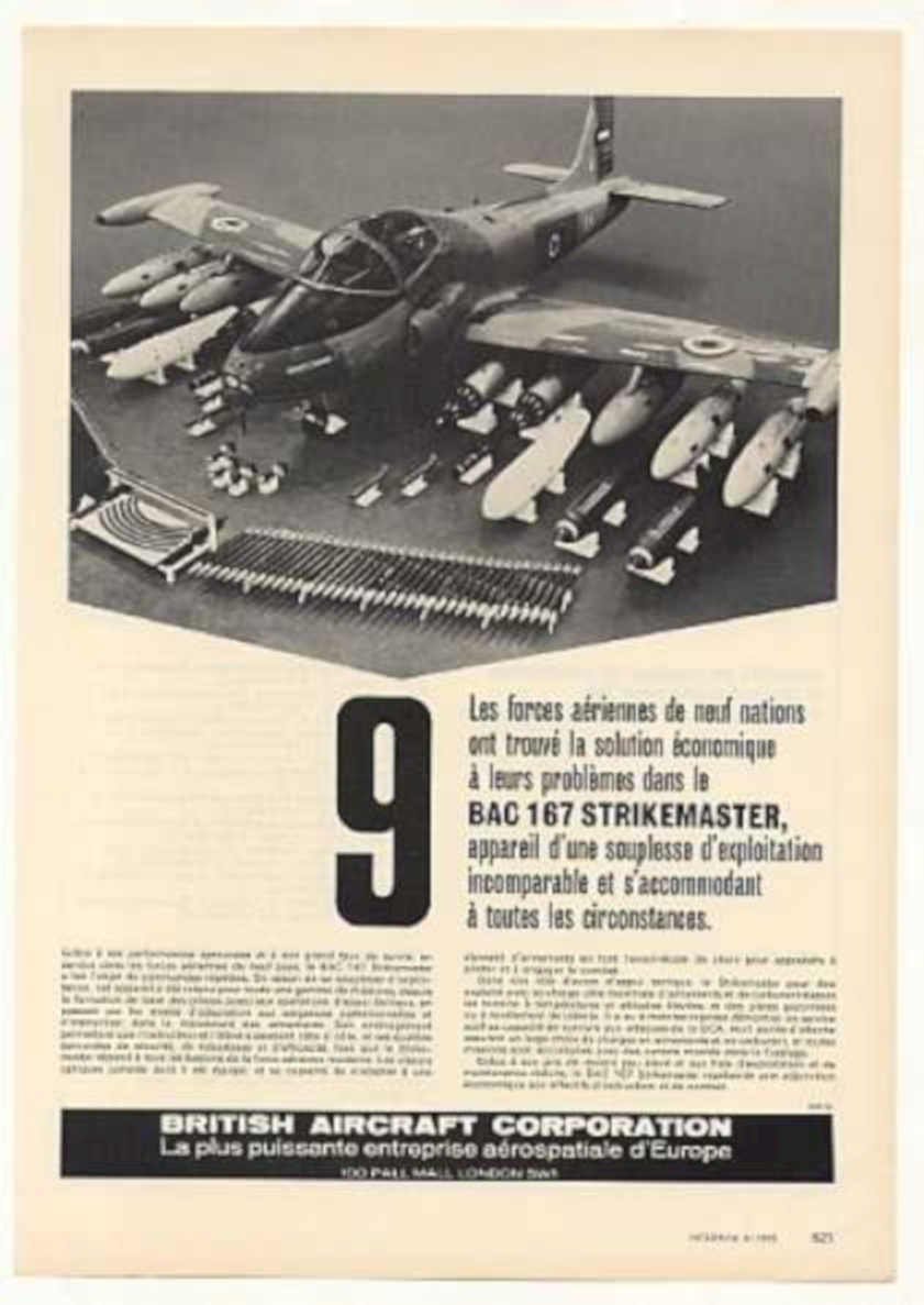 Bac Strikemaster 9 Vintage Retro Advert Ads A4 Photo Print