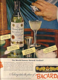 Bacardi Cocktail Drink Vintage Retro Advert Ads A4 Photo Print