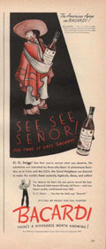 Bacardi Cocktail Scene Vintage Retro Advert Ads A4 Photo Print
