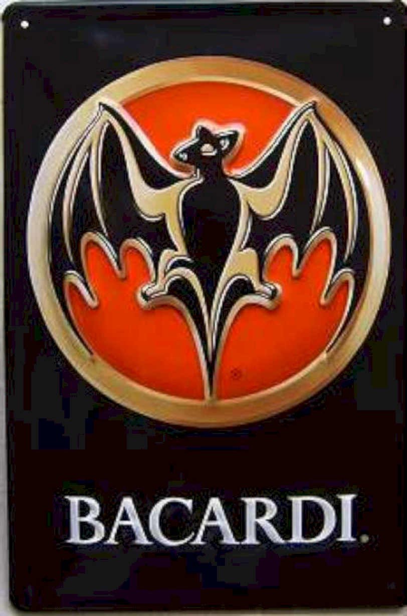 Bacardi Rum Logo Vintage Retro Advert Ads A4 Photo Print