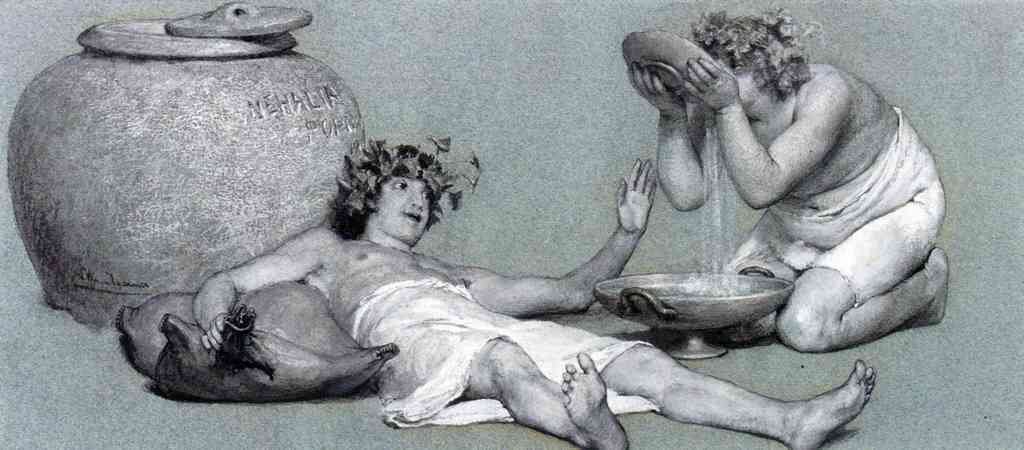Bacchus And Silenus Almatadema A4 Photo Print