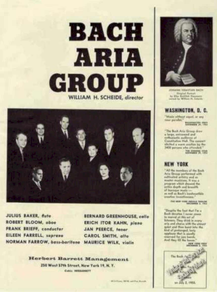 Bach Aria Ensemble Vintage Retro Advert Ads A4 Photo Print