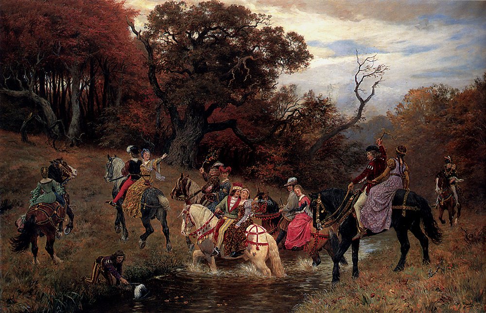 Bache Otto Crossing The Ford Art A4 Photo Print