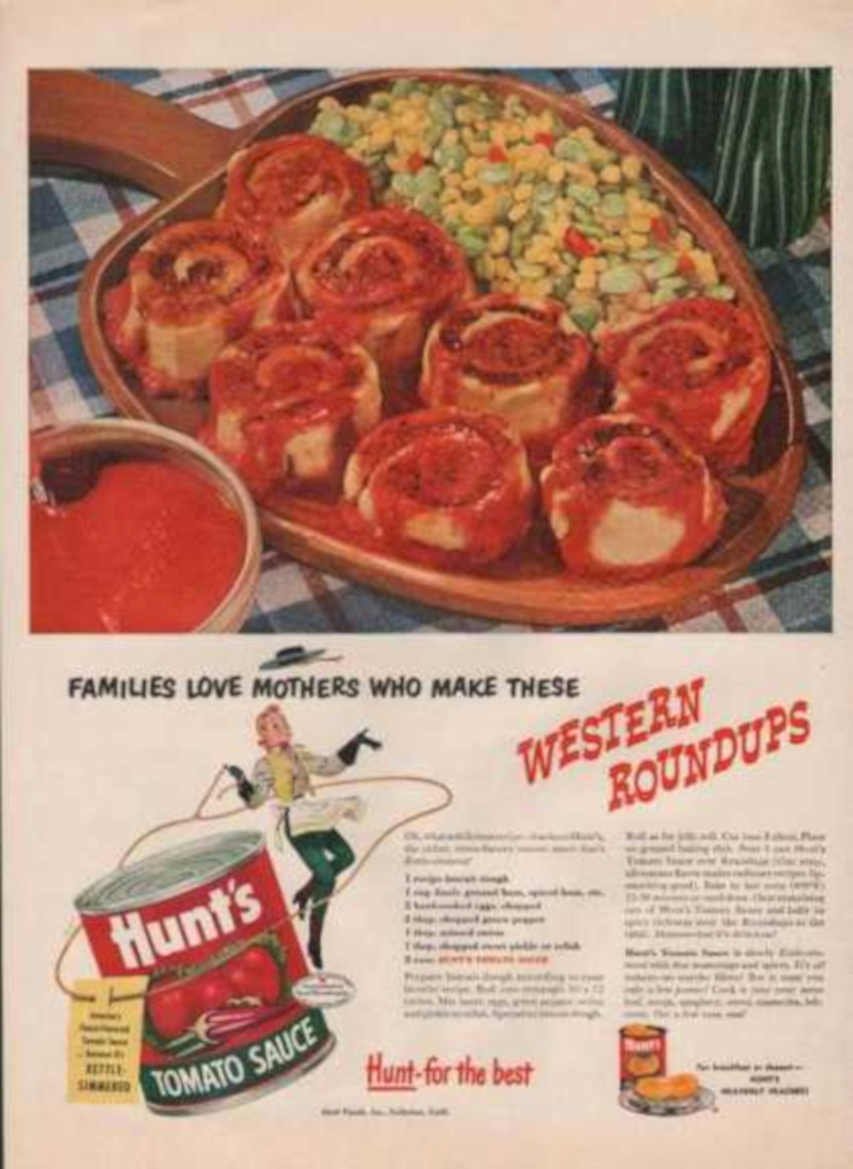 Bacon Rolls Sauce Vintage Retro Advert Ads A4 Photo Print