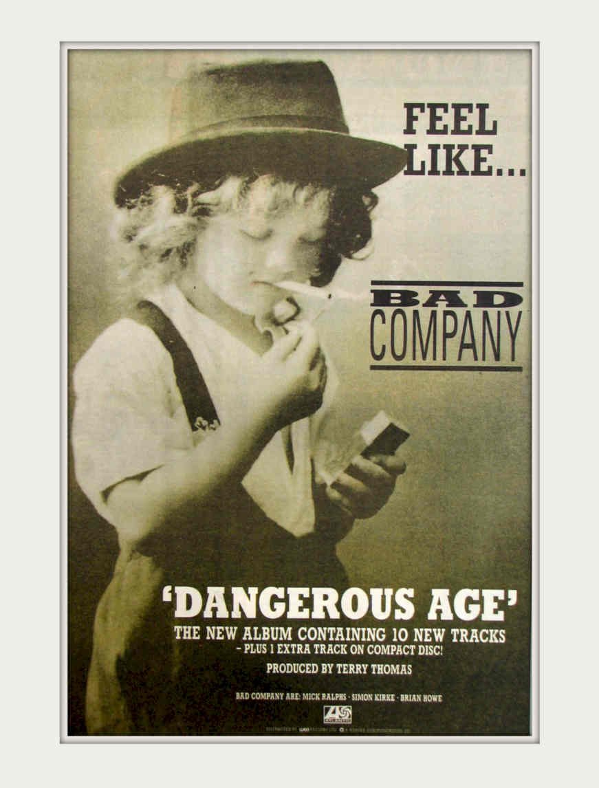 Bad Company Dangerous Vintage Retro Advert Poster A4 Photo Print