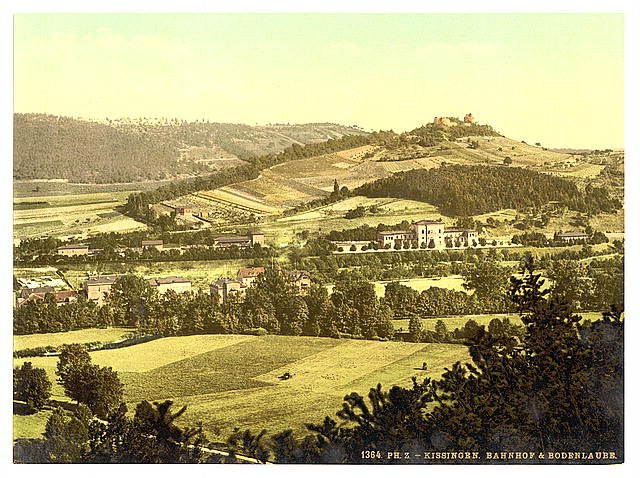 Bad Kissengen I Bavaria Vintage A4 Photo Print