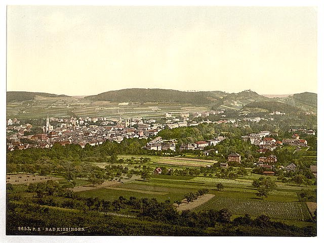 Bad Kissengen II Bavaria Vintage A4 Photo Print