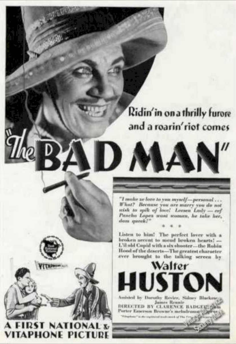 Bad Man Huston Vintage Retro Advert Ads A4 Photo Print