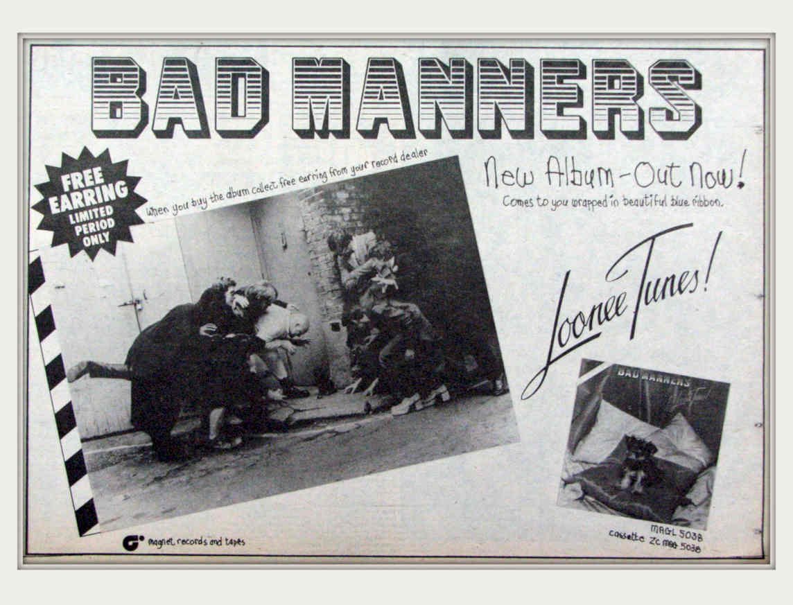 Bad Manners Jonee Vintage Retro Advert Poster A4 Photo Print