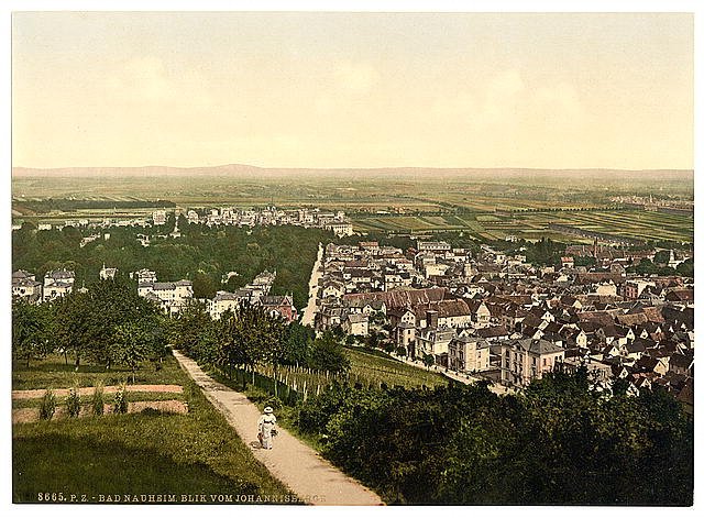 Bad Neuheim from Johannisberg Hesse Nassau Vintage A4 Photo Print