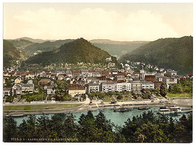 Bad Schandau Saxony Vintage A4 Photo Print