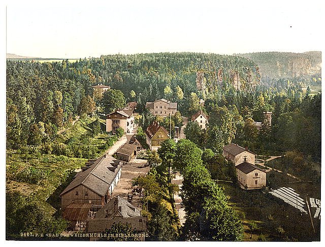 Bad Schweizermuhle Saxony Vintage A4 Photo Print
