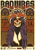 Bad Vibes Skull Vintage Retro Advert Poster A4 Photo Print