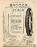 Badger Tires 1908 Vintage Retro Advert Ads A4 Photo Print