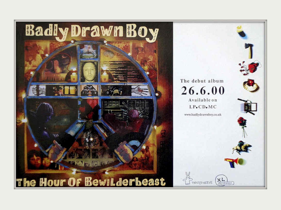 Badly Drawn Boy Vintage Retro Advert Poster A4 Photo Print