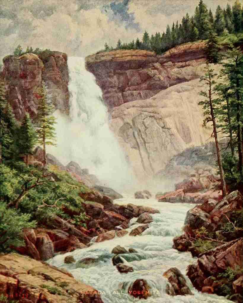 Bagg Henry H 1852 1928 On Sunset Highways 1921 Nevada Fall Yosemite A4 Photo Print