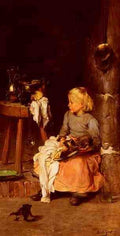 Bail Joseph La Petite Fille Au Chaudron A4 Photo Print