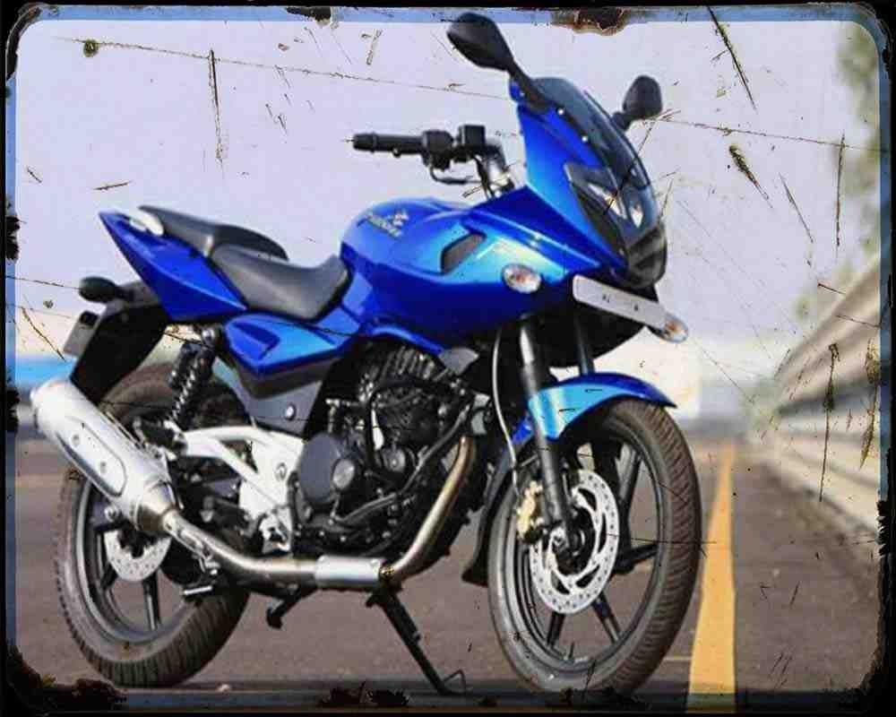 Bajaj Pulsar 220 14 01 A4 Photo Print Motorbike Vintage Aged