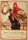 Baker Cocoa Snow Vintage Retro Advert Ads A4 Photo Print