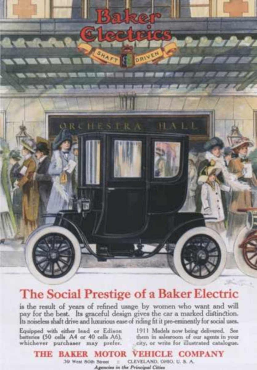 Baker Electric Car 2 Vintage Retro Advert Ads A4 Photo Print