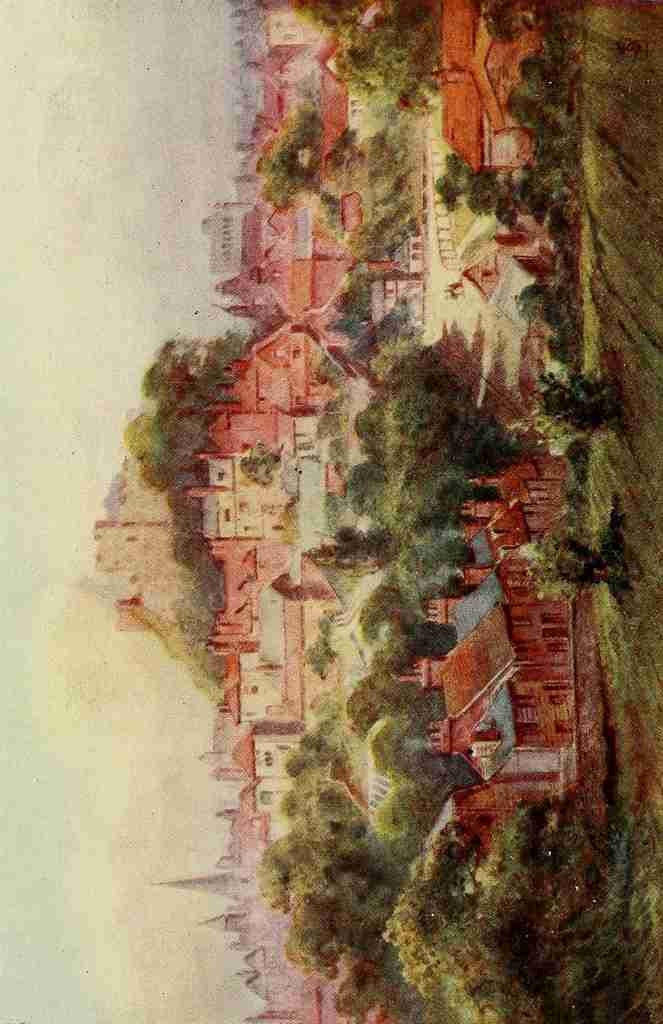 Baker Sidney English Homes & Villages 1909 Lewes A4 Photo Print
