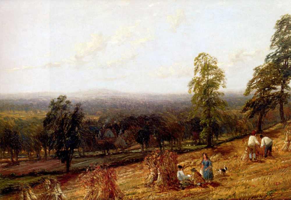 Baker Thomas Harvestime Ashborne Warwickshire Art A4 Photo Print