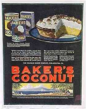 Bakers Coconut 16 advert A4 Photo Print