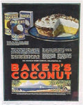 Bakers Coconut Pie Vintage Retro Advert Ads A4 Photo Print