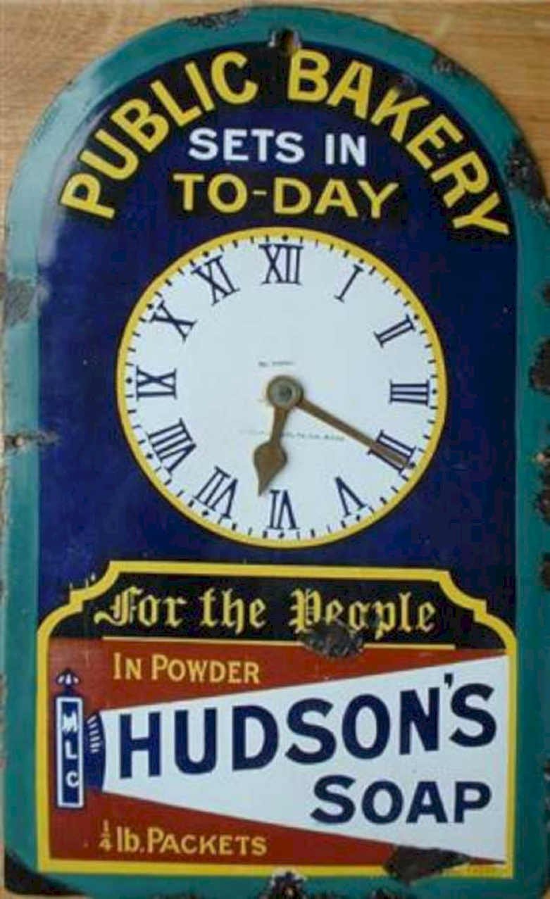 Bakery Clock Sign Vintage Retro Advert Ads A4 Photo Print