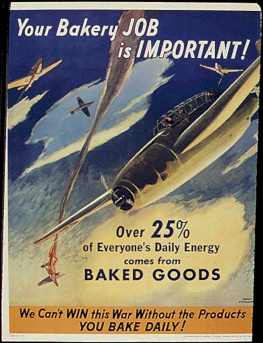 Bakery War Planes Vintage Retro Advert Poster A4 Photo Print