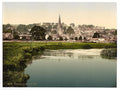 Bakewell from river Derbyshire Vintage A4 Photo Print