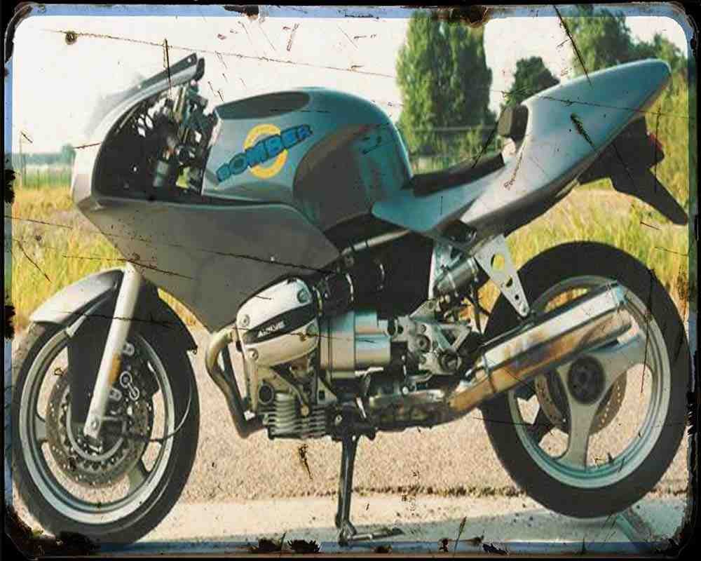 Bakker Bomber 01 Motorbike Vintage Aged A4 Photo Print